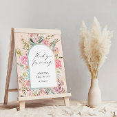 Baby in Bloom Bohemian Baby shower dank u teken Poster