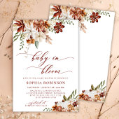 Baby in Bloom Bohemian Wildflower Baby shower Kaart