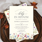 Baby in Bloom Bohemian Wildflower Baby shower Kaart
