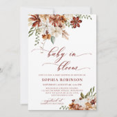 Baby in Bloom Bohemian Wildflower Baby shower Kaart (Voorkant)