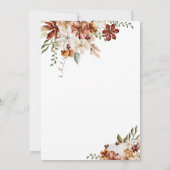 Baby in Bloom Bohemian Wildflower Baby shower Kaart (Achterkant)