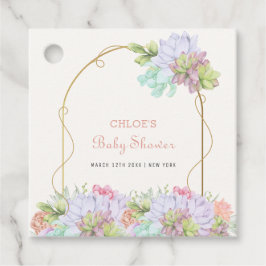 Baby in Bloom Boho Arch Cactus Baby shower Bedankjes Labels