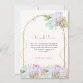 Baby in Bloom Boho Arch Cactus Baby shower Bedankkaart (Voorkant)