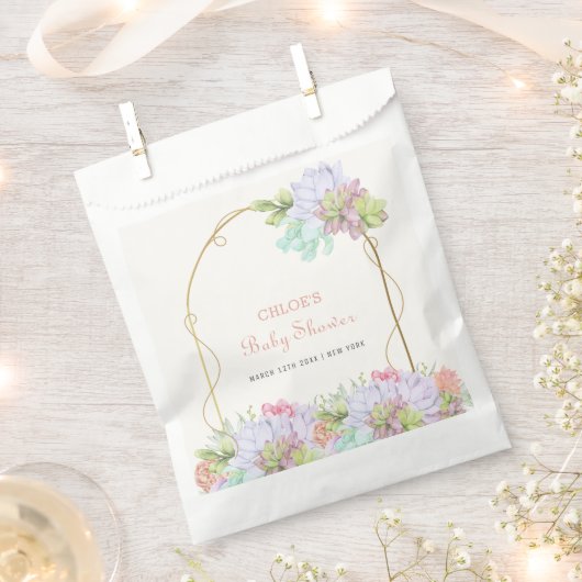 Baby in Bloom Boho Arch Cactus Baby shower Bedankzakje (Geknipt)