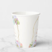 Baby in Bloom Boho Arch Cactus Baby shower Papieren Bekers (Links)