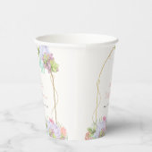 Baby in Bloom Boho Arch Cactus Baby shower Papieren Bekers (Rechts)