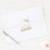 Baby in Bloom Boho Arch Cactus Baby shower Vierkante Sticker (Envelop)
