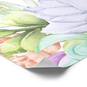 Baby in Bloom Boho Arch Cactus Baby shower Welkom Poster (Hoek)