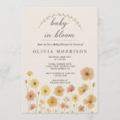 Baby In Bloom Boho Baby Shower  Kaart (Voorkant)