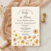 Baby In Bloom Boho Baby Shower  Kaart