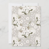 Baby in Bloom Boho Baby shower Nodig Pampas Flora  Kaart (Achterkant)