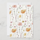 Baby in Bloom Boho Baby shower Uitnodiging (Achterkant)