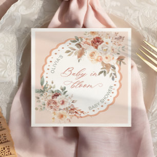 Baby in Bloom Boho Bloemige Baby Shower Servetten