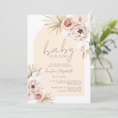 Baby in Bloom Boho Bohemian Baby shower Kaart (Staand voorkant)