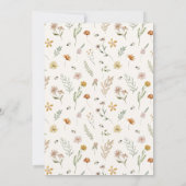 Baby in Bloom Boho Chic Floral Cream Baby shower Kaart (Achterkant)