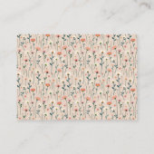 Baby in Bloom Boho Chic Floral Garden Party Douche Informatiekaartje (Achterkant)