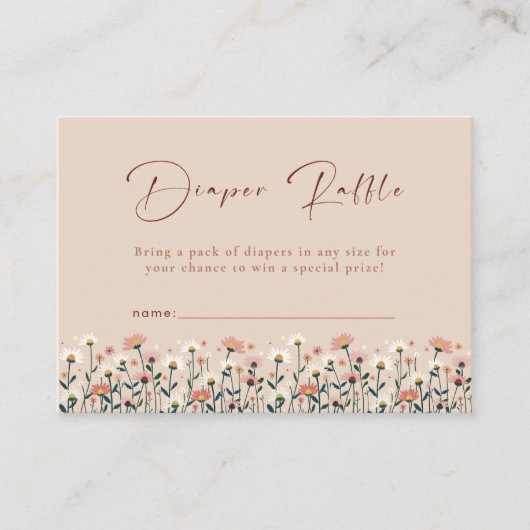 Baby in Bloom Boho Chic Floral Garden Party Douche Informatiekaartje (Voorkant)