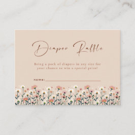 Baby in Bloom Boho Chic Floral Garden Party Douche Informatiekaartje