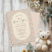 Baby in Bloom Boho Chic Floral Garden Party Douche Kaart