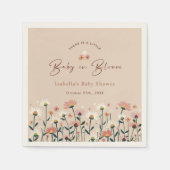 Baby in Bloom Boho Chic Floral Garden Party Douche Servet (Voorkant)