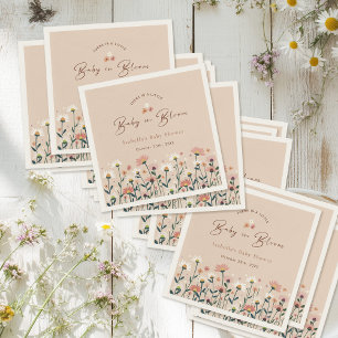 Baby in Bloom Boho Chic Floral Garden Party Douche Servet