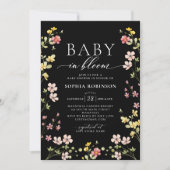 Baby in Bloom Boho Chic Wildflower Baby shower Kaart (Voorkant)