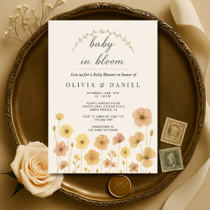 Baby In Bloom Boho Couples Baby Shower Kaart