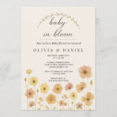 Baby In Bloom Boho Couples Baby Shower Kaart (Voorkant)