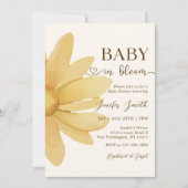Baby in Bloom Boho Daisy Bloemen Meisjesdouche Kaart (Voorkant)