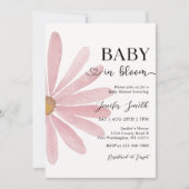 Baby in Bloom Boho Daisy Bloemen Meisjesdouche Kaart (Voorkant)