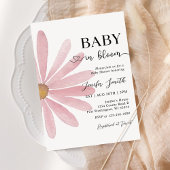 Baby in Bloom Boho Daisy Bloemen Meisjesdouche Kaart