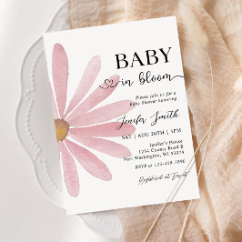 Baby in Bloom Boho Daisy Bloemen Meisjesdouche Kaart