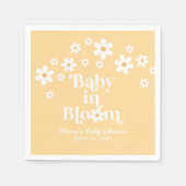 Baby in Bloom boho Daisy Geel Baby shower Servet (Voorkant)