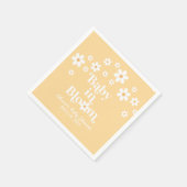 Baby in Bloom boho Daisy Geel Baby shower Servet (Hoek)
