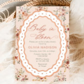 Baby in Bloom Boho Floral Baby Shower Kaart