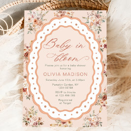 Baby in Bloom Boho Floral Baby Shower Kaart
