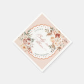 Baby in Bloom Boho Floral Baby Shower Napkins Servet (Hoek)