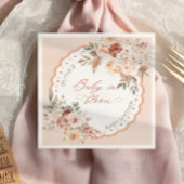 Baby in Bloom Boho Floral Baby Shower Napkins Servet