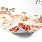 Baby in Bloom Boho Floral Baby Shower Welcome Poster (Hoek)