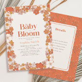 Baby in Bloom Boho Floral Details Baby shower Kaart