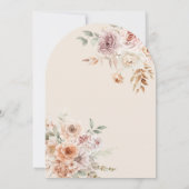 Baby in Bloom Boho Floral Neutral Baby Shower Kaart (Achterkant)