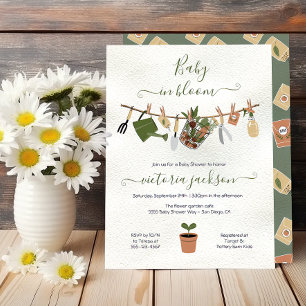 Baby in Bloom Boho Garden Baby shower Invitation Kaart