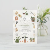 Baby in Bloom Boho Garden Baby shower Kaart (Staand voorkant)