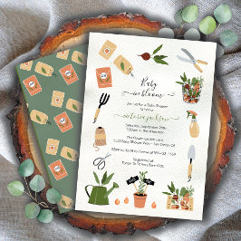 Baby in Bloom Boho Garden Baby shower Kaart