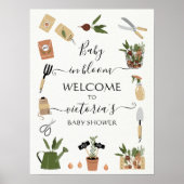 Baby in Bloom Boho Garden Baby shower Poster (Voorkant)