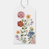 Baby in Bloom Boho Garden Flowers Baby Shower Cadeaulabel (Achterkant)