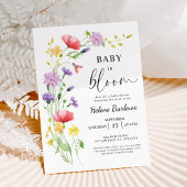 Baby in Bloom Boho Garden Wildflower Baby shower Kaart