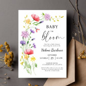 Baby in Bloom Boho Garden Wildflower Baby shower Kaart