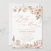 Baby in Bloom Boho Herfst Floral Baby shower Kaart (Voorkant)