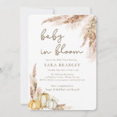 Baby in bloom boho Herfst pampas grass baby shower Kaart (Voorkant)